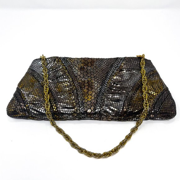 Inge Christopher Python Clutch with Chain Straps - Picture 4 of 8
